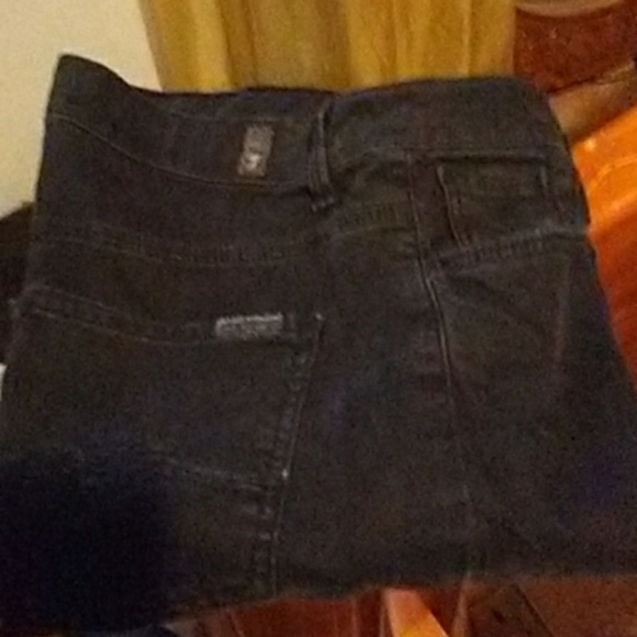 7 FOR ALL MANKIND SZ 27X34 BELLBOTTOM BLACK JEANS - Picture 3 of 4